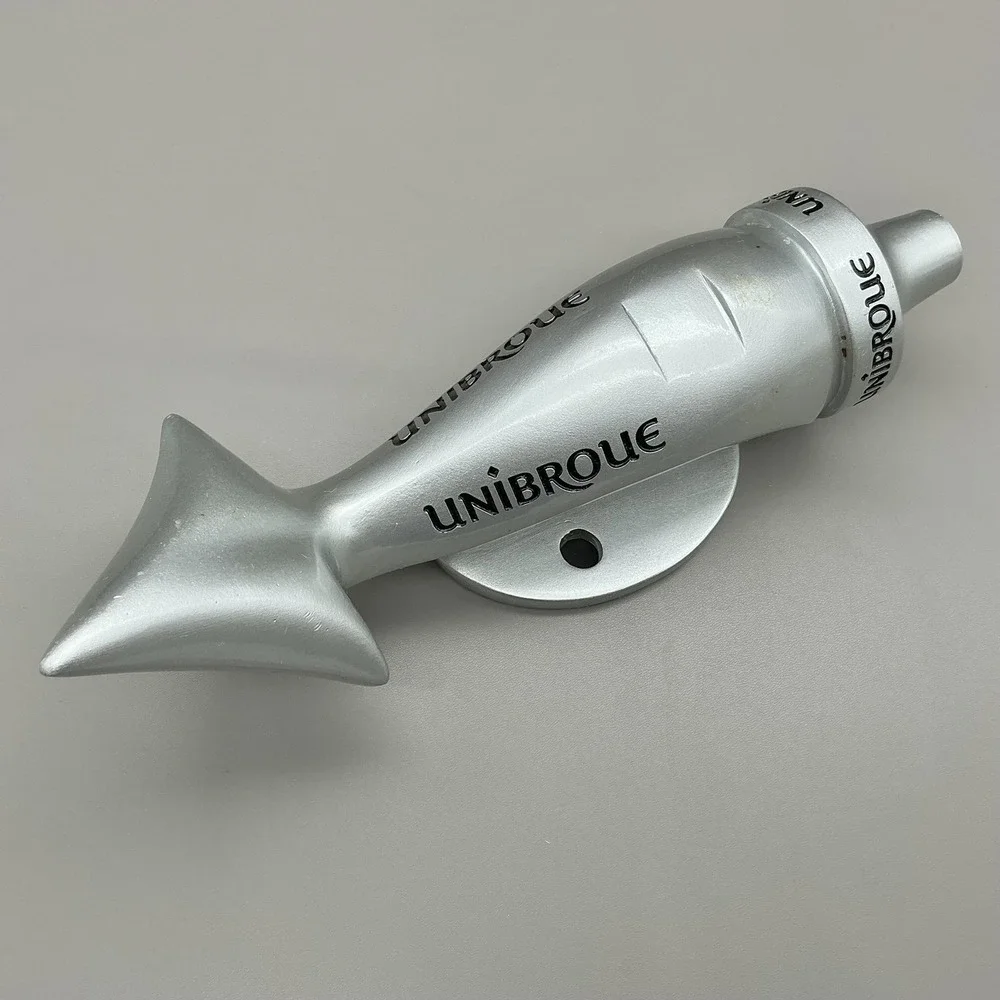 Unibroue Lune De Miel Beer Tap Handle Silver Tone Bar Decor Fish Collectible